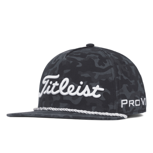 Black Camo Tour Cotton Rope Flat Bill