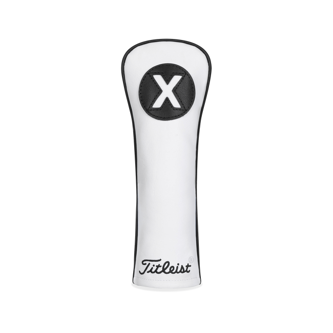 White and Black Leather Headcover