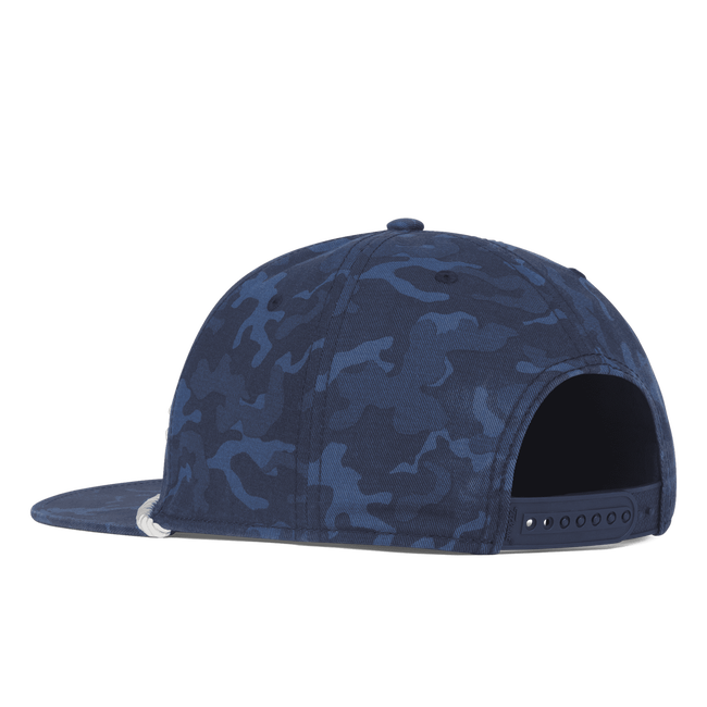 Navy Camo Cotton Rope Flat Bill
